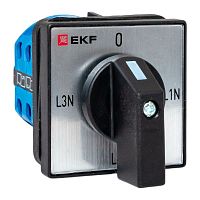 Переключатель кулачковый ПК-1-84 10А 4P для вольтметра (фазное напряжение) IP65 EKF | код pk-1-84-10-65 | EKF