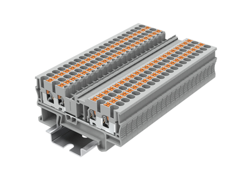 TP2.5-4-BK Клемма на DIN-рейку 2.5 мм2 Push-in 4 конт. проходн. черн., шт | код TP2.5-4-BK | SUPU