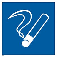 Знак D 03 Место курения 200х200 мм, пластик ГОСТ Р 12.4.026-2001 EKF | код pn-d-03 | EKF