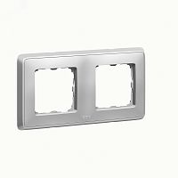Cariva Рамка 2 поста алюминий | код 695974 | Legrand