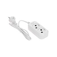 Удлинитель 2 гнезда, 1,5м, 2х0,75мм?, б/з, белый PROconnect | код 13-4200 | PROCONNECT