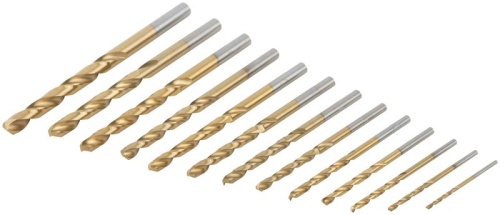 Набор сверл HSS по металлу титан. покрытие (15-2-25-3-32-35-4-45-48-5-55-6-65мм) (13шт) FIT 34217 фото 6