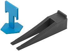 Система выравнивания плитки СВП зажимы "Флаг" и клинья ширина шва 2.0мм (уп.100шт) КУРС 16803