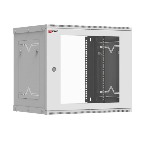 Шкаф телекоммуникационный настенный разборный 9U (600х350) дверь стекло, Astra серия PROxima | код ITB9G350D | EKF