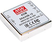 Источник питания DC-DC, 35Вт, выход 9…18В, выход 15В/0.26...2.67А, изоляция 1500В DC, вкл/выкл, рег. выхода ±10%, 50.8х50.8х11мм, -40С…+80С | код SKA40C-15 | MeanWell