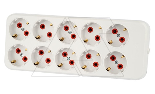 Колодка розеточная 10x2P+E, белый | код 001-170-110001-00-00 | Mutlusan Колодка розеточная 10x2P+E, белый | код 001-170-110001-00-00 | Mutlusan