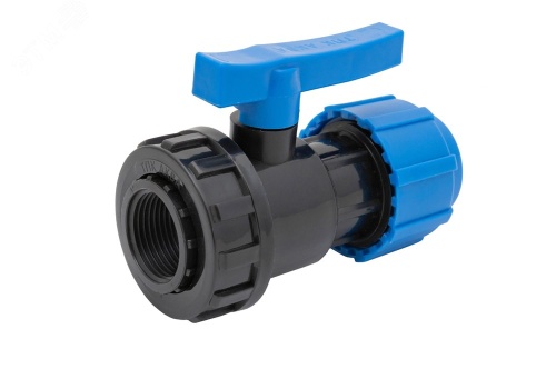 Кран шаровой компрессионный ВР разъемный d 63 х 2 | код 554226202 | Политэк