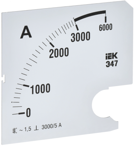 Шкала смен. для амперметра Э47 3000/5А-1,5 96х96мм IEK | код IPA20D-SC-3000 | IEK Шкала смен. для амперметра Э47 3000/5А-1,5 96х96мм IEK | код IPA20D-SC-3000 | IEK
