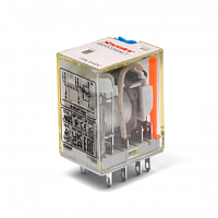 Реле RKF2CO220LTS, 2CO, 15A(250VAC/30VDC)/10A(60VDC), 220VDC, мех. индикатор, тест-кнопка с блокировкой, магнит, LED | код RKF2CO220LTS | Shenler