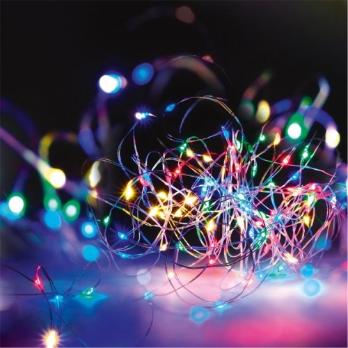 Гирлянда светодиодная Роса DC-G03-50M, 50 мульт. microLED, 5.1 м., 8 реж., 3xAA | код 5047877 | JazzWay фото 3