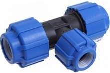 Тройник ПНД компрессионный 25 х 20 х 25 | код 51252025 | Политэк