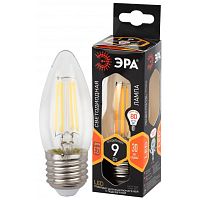 Лампа светодиодная филаментная F-LED B35-9w-827-E27 B35 9Вт свеча E27 тепл. бел. | Код. Б0046993 | ЭРА
