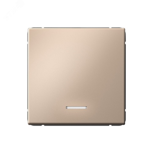 Выключатель 1-кл. ArtGallery (сх. 1а) 10AX с подсветкой механизм песочн. | код GAL001213 | Systeme Electric