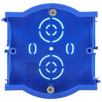 Подрозетник промежуточный UniPost 68х45мм для твердых стен синий IP30 (160/3200) | код Б0039062 | ЭРА