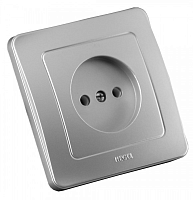 Розетка скрытая серебро | код РС16-301-06 | HEGEL