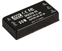 Источник питания DC-DC, 20Вт, Uвх=9…18B, Uвых=12В/0.166…1.666А, рег. вых=-20…+10%Uном, вход дист. управл., изоляция 1500В DC, в корпусе 50.8х25.4х11.2мм , -40С…+85С | код SKA20A-12 | MeanWell