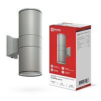 Светильник уличный настенный двусторонний НБУ ЦИЛИНДР-2хА60-GR алюминиевый серый IP54 IN HOME | код 4690612059310 | IN HOME