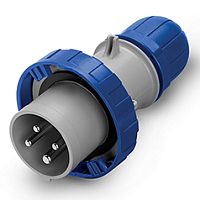 Разъем пром. силовой CEE кабельный, штекер, 16A, 3P+E 9h, 200_250VAC 50/60Hz, IP66/IP67/IP69, серия OPTIMA | код 218.1634 | Scame