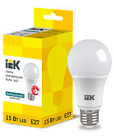 Лампа LED ALFA A60 груша 15Вт 230В 4000К E27 (6шт) IEK | код LLA-A60-15-230-40-E27-6 | IEK