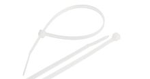 Стяжка NIKOMAX нейлоновая неоткрывающаяся, 200х4,5мм, белая, уп-ка 100шт. | код NMC-CTN200-45-SL-WT-100 | NIKOMAX
