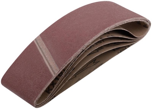 Ленты шлифовальные бесконечные, водостойкие, на тканевой основе, 5 шт, 75х533 мм Р 80 | код 39694 | FIT