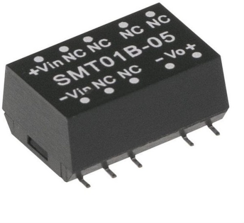 Источник питания DC-DC, 1Вт, вход 36…72В, выход 12В/83мА, изоляция 1500В DC, SMD-корпус, -40…+90С | код SMT01C-12 | MeanWell