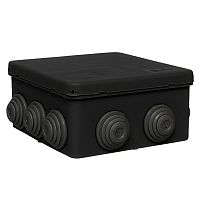 Коробка распределительная КМР-030-014 100х100х50 IP55 с крышкой 10 мембранных вводов черн. EKF plc-kmr2-030-014-b