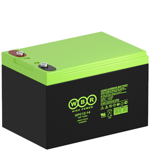 WBR GPC12-14 Карбоновая аккумуляторная батарея для ИБП, напряжение: 12В, ёмкость: 14Ач, клеммы типа: Под внутренний болт М5, Размеры ДШВ: 151x99x100мм, вес: 4кг. Срок службы: 15 лет. | код WBR GPC12-14 | WBR WBR GPC12-14 Карбоновая аккумуляторная батарея для ИБП, напряжение: 12В, ёмкость: 14Ач, клеммы типа: Под внутренний болт М5, Размеры ДШВ: 151x99x100мм, вес: 4кг. Срок службы: 15 лет. | код WBR GPC12-14 | WBR