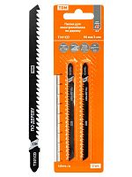 Пилки для электролобзика по дереву, HCS, 90х3 мм, быстрый рез, T301CD, 2 шт, Рубин, TDM | код SQ1089-0205 | TDM