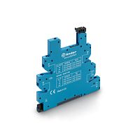 Розетка MasterOUTPUT с винтовыми клеммами (с зажимной клетью) для реле 34 серии, питание 125В АС/DC, в комплекте пластиковая клипса, опции: LED | код 93620125 | FINDER