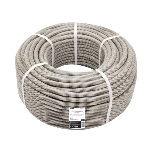 Труба гофрированная из ПВХ с зондом, 16 мм (бухта 50 м/уп.) REXANT | код 28-0160-50 | REXANT