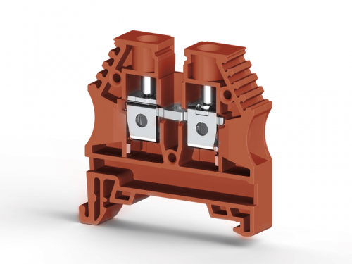 304 144, Клеммник на DIN-рейку 6мм.кв. (красный), AVK6 (RP) | код 0.0.0.3.04144RP | KLEMSAN