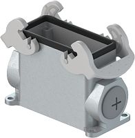 Закрытое основание разъема REVOS, Size 24H, с уплотнителем, с защелками, без защитной крышки, 1 отверстие с резьбой для кабельных вводов M32x1,5, с левым расположением, материал корпуса: алюминиевый сплав | код 73.337.6435.1 | Wieland Серия