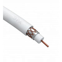 Кабель коаксиальный RG-6U Cu/(оплетка Cu 64%) PVC 75Ом бел. 100м | код Б0044603 | Эра