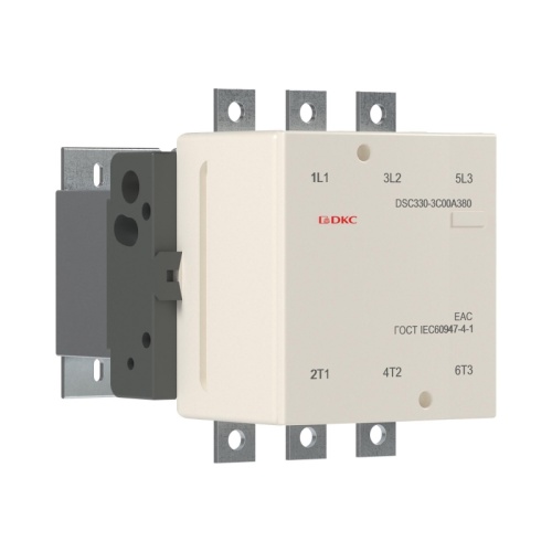 Магнитный контактор DSC330-3C00A380 330А 160кВт (AC3) кат 380В AC | код DSC330-3C00A380 | DKC