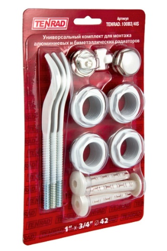 Унив. комплект 3/4" (с 3-мя кронштейнами) TENRAD для монтажа радиаторов | код. TENRAD.100B3 | VALTEC Унив. комплект 3/4" (с 3-мя кронштейнами) TENRAD для монтажа радиаторов | код. TENRAD.100B3 | VALTEC