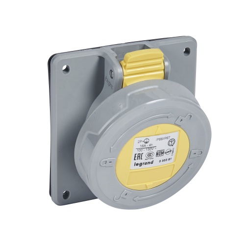 Розетка встраиваемая - 16А - 2К+З - 130 В - IP 67 | код 555381 | Legrand