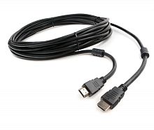 Кабель HDMI Cablexpert CCF2-HDMI4-7.5M, 7,5м, v2.0, 19M/19M, черный, позол.разъемы, экран, 2 ферр кольца, пакет | код CCF2-HDMI4-7.5M | Cablexpert