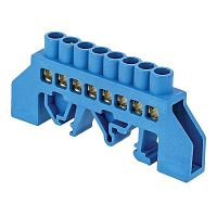 Шина 0 N 63.08 нейлоновый корпус на DIN-рейку (латунь) | код. sn0-63-08-dn | EKF