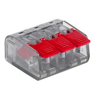 Клемма СМК 221-413 3 отверстия 0,2-4,0 мм2 (100шт,) PROxima | код plc-smk-221-413 | EKF