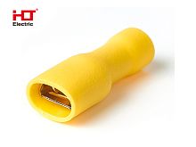 Разъем плоский полностью изолированный Рппи-М 5.5-250 желтый (мама) HLT | код 084-13-065 | HLT