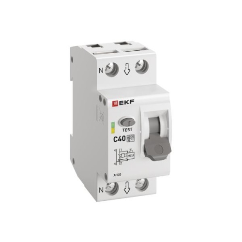 Устройство защиты от дугового пробоя (УЗДП) с автоматическим выключателем 1P+N 40А (C) 6кА PROxima | код afdd-2-40C-pro | EKF фото 3 Устройство защиты от дугового пробоя (УЗДП) с автоматическим выключателем 1P+N 40А (C) 6кА PROxima | код afdd-2-40C-pro | EKF фото 3