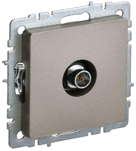 BRITE Розетка TV оконечная РТВ11-0-БрШ шампань | код BR-A10-O-K37 | IEK