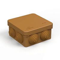 Коробка распределительная 40-0210-8001 для о/п безгалогенная (HF) бук 80х80х40 (105шт/кор) Промрукав | код 40-0210-8001 | ПРОМРУКАВ