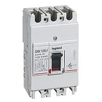 Автоматический выключатель DRX 125 B - с настраиваемыми уставками - 25 кА - 415 В~ - 3П - 100 A | код. 667358 | Legrand 