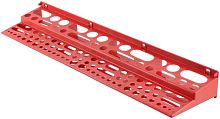 Полка для инструмента пластиковая красная, 96 отверстий, 610х150 мм | код 65706 | FIT