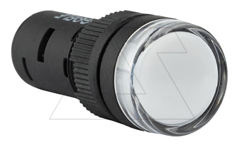 Индикатор светодиодный моноблочный AD16-16C, белый, LED 220VAC/DC, 16mm, IP50 | код AD16-16C/W28 | GQELE Индикатор светодиодный моноблочный AD16-16C, белый, LED 220VAC/DC, 16mm, IP50 | код AD16-16C/W28 | GQELE