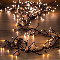 Гирлянда Кластер LED 3 м, темно-зеленый ПВХ IP20, 288 диодов, цвет теплый белый | код 303-626 | NEON-NIGHT