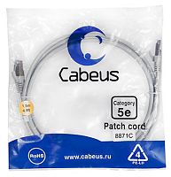 Cabeus PC-FTP-RJ45-Cat.5e-20m-LSZH Патч-корд F/UTP, категория 5е, 2xRJ45/8p8c, экранированный, серый, LSZH, 20м | код 9249c | Cabeus