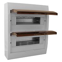 Распределительный щит RUICHI ЩРН-П-24 навесной, прозрачный, чёрная дверь, IP40 | код 113207 | Ruichi